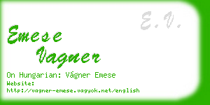 emese vagner business card