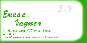 emese vagner business card